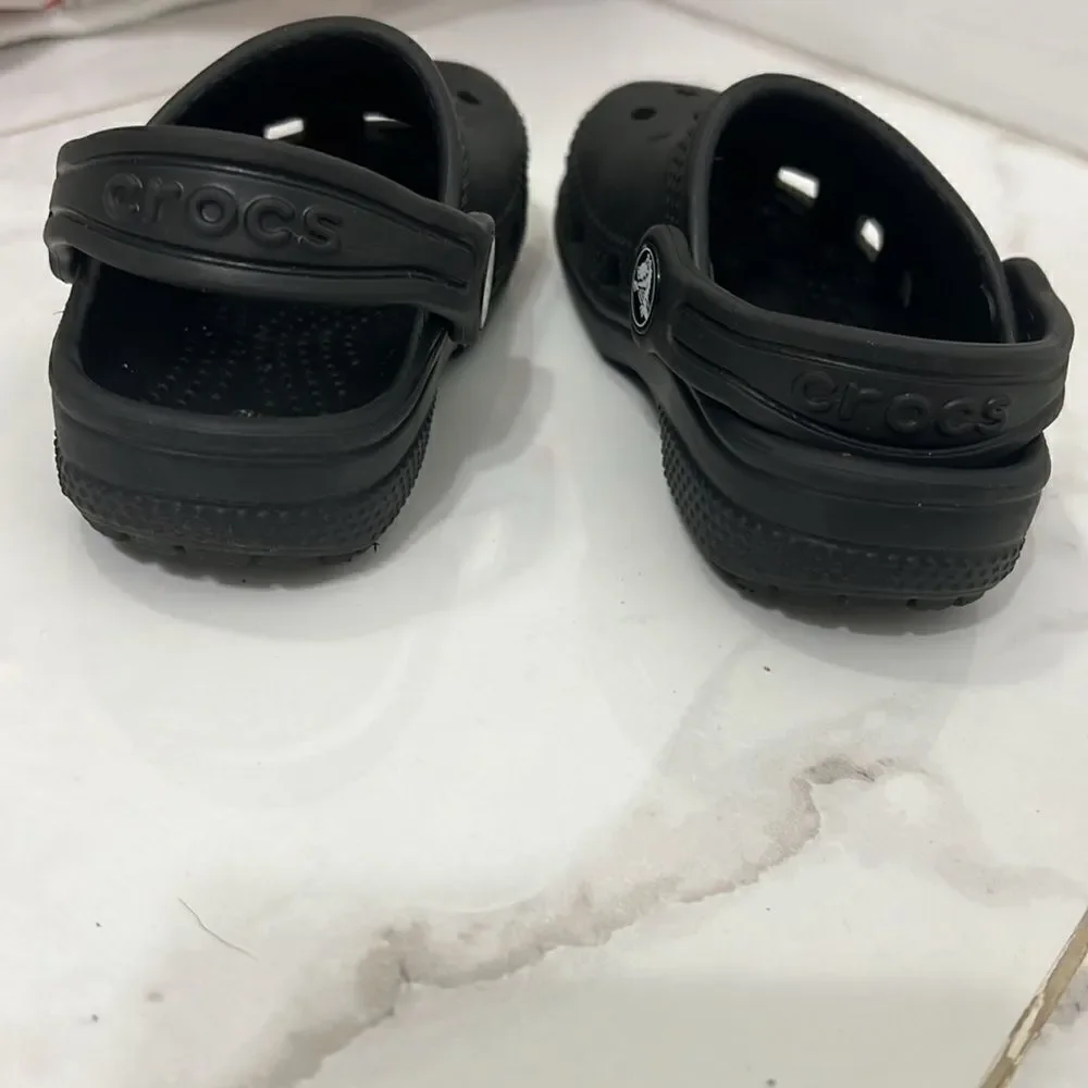 Baby Crocs - Toddler Shoes - Black - Size 6 - Excellent Condition